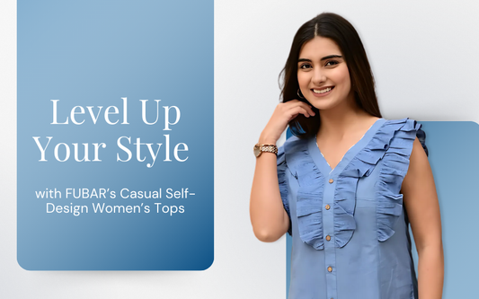 Level Up Your Style with FUBAR’s Casual Self-Design Women’s Tops!