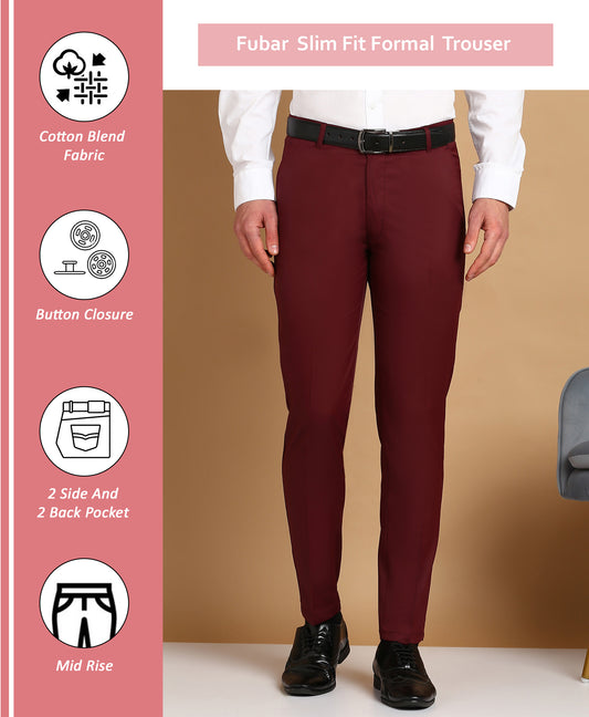 Slim Fit Formal Trousers
