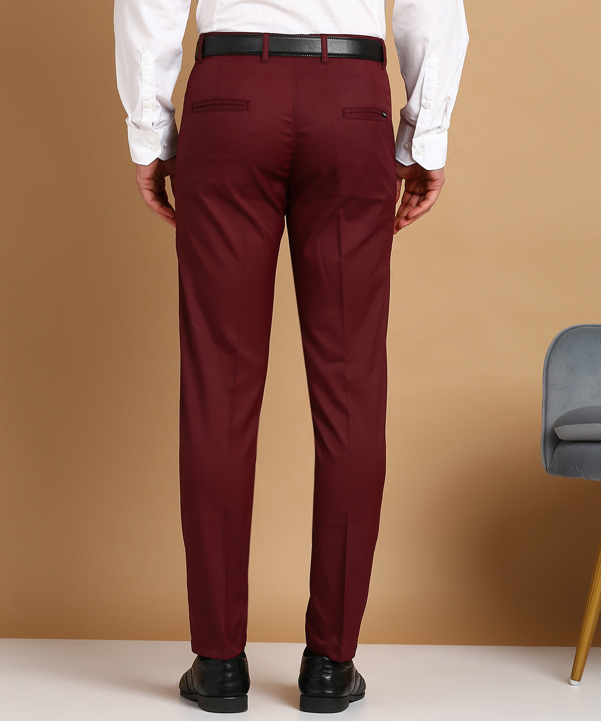 Slim Fit Men Blue Trousers