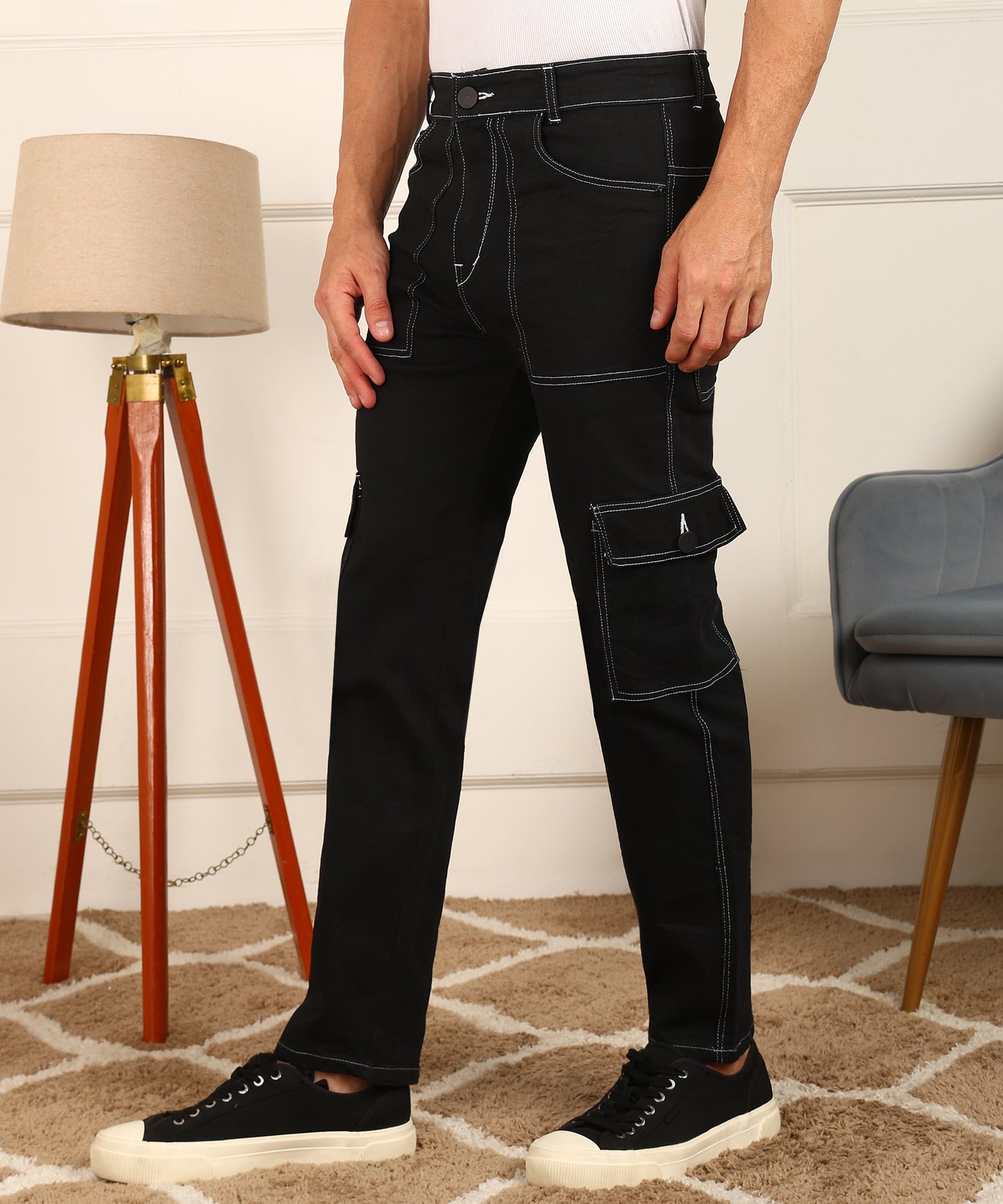 Slim Men Cargo Jeans