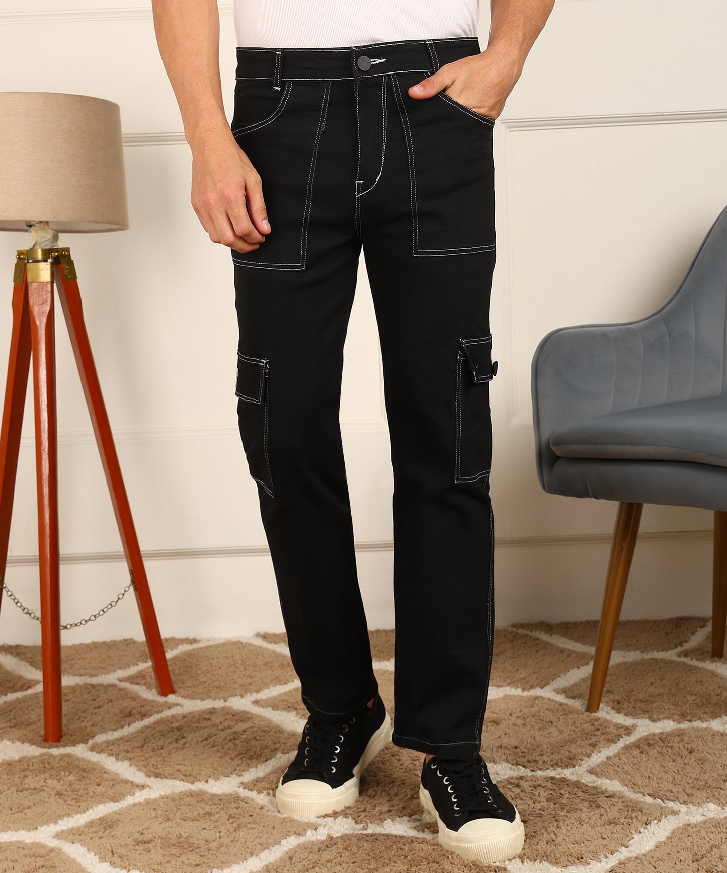Slim Men Cargo Jeans