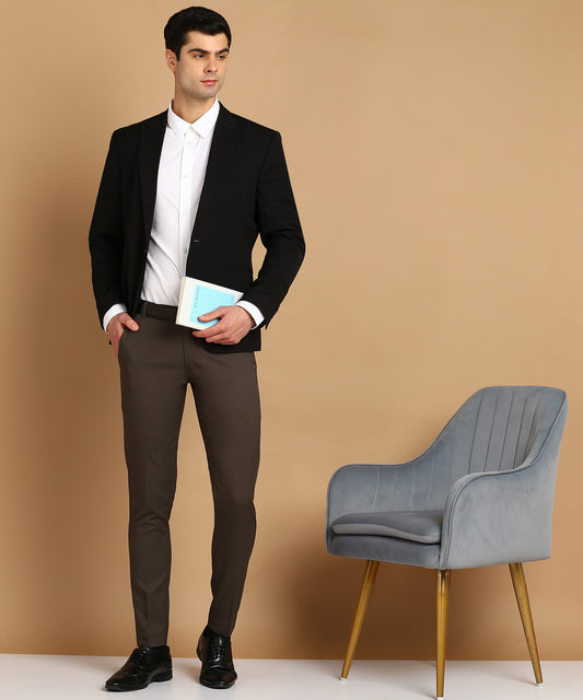 Slim Fit Men Blue Trousers