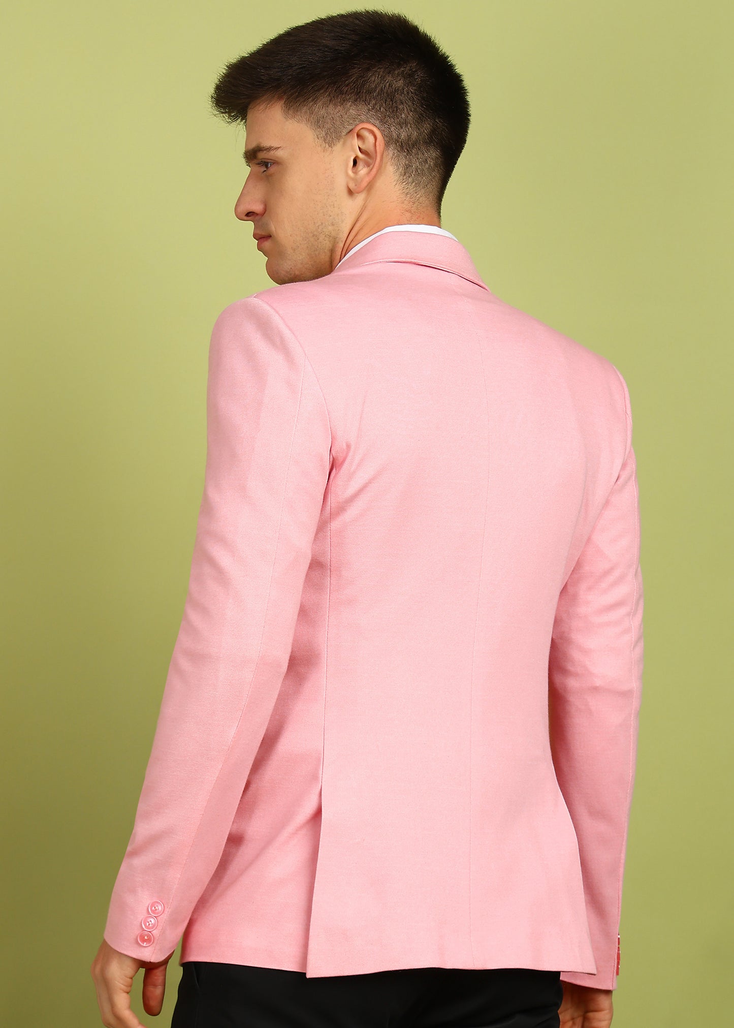 Solid Single Breasted Formal Men Blazer