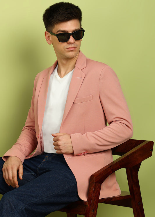 Solid Single Breasted Party Men Blazer