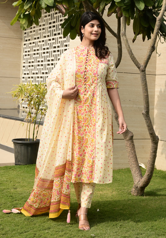 FUBAR Women Kurta Pyjama Dupatta Set