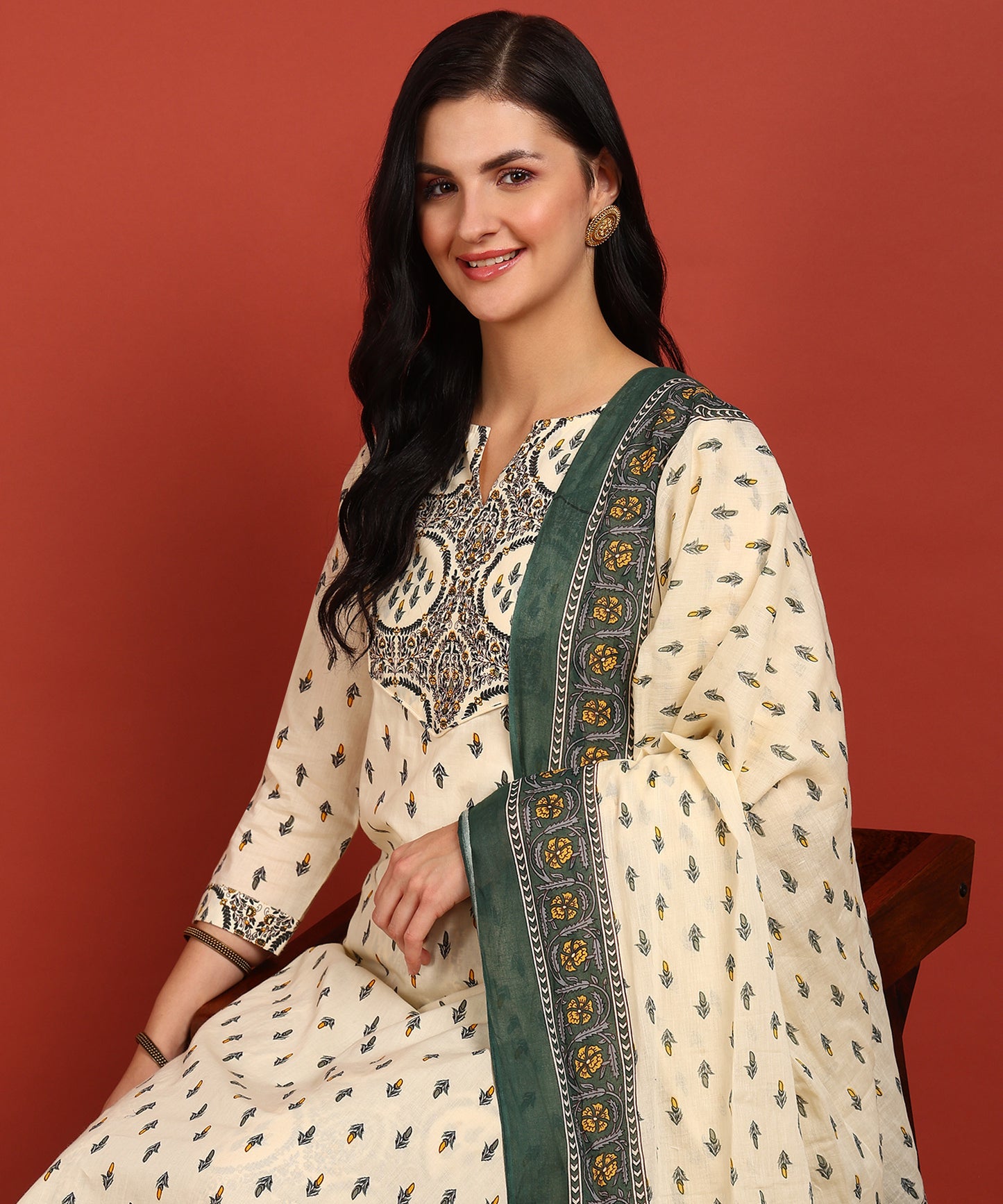 FUBAR Women Kurta Pyjama Dupatta Set