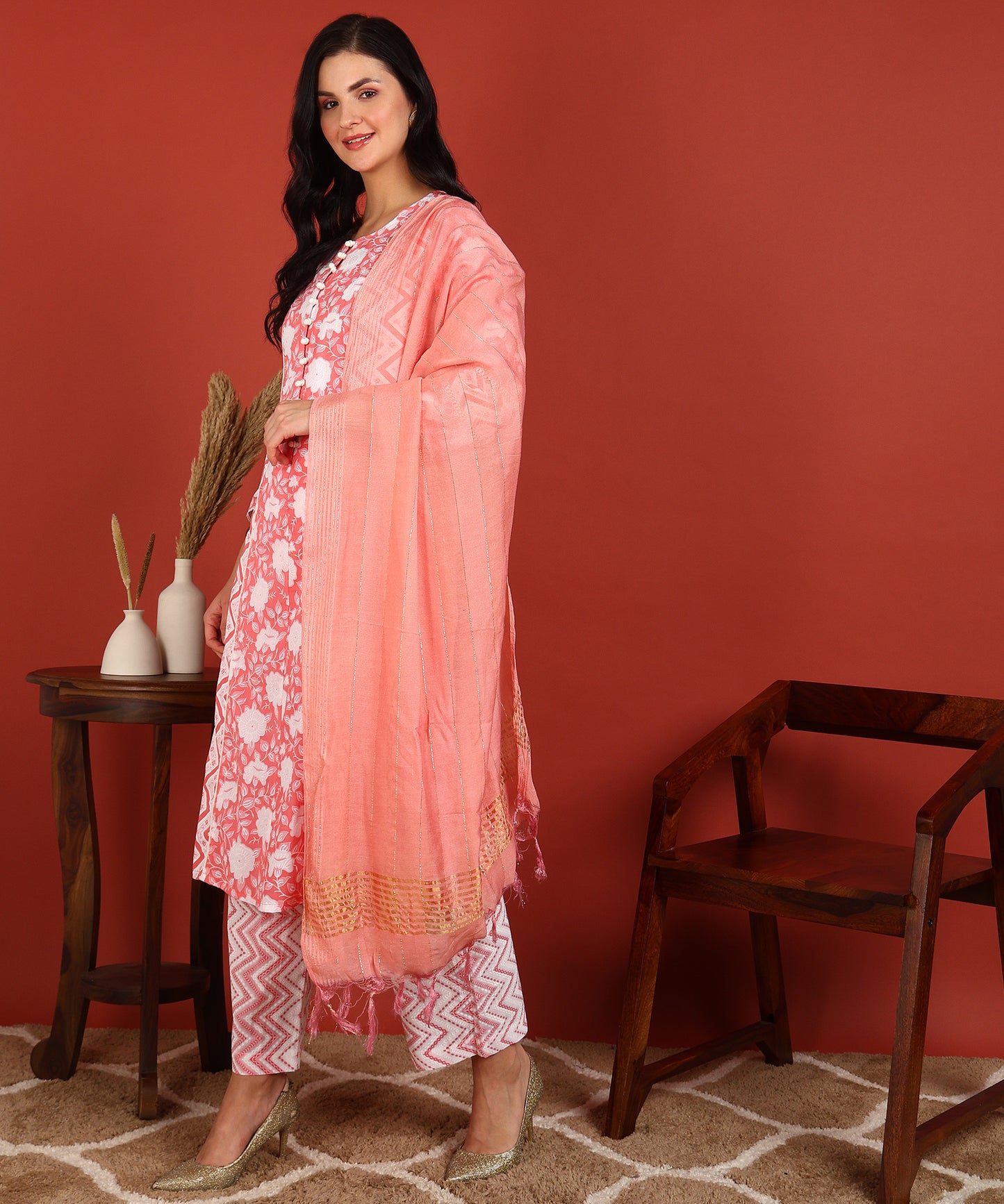 FUBAR Women Kurta Pyjama Dupatta Set
