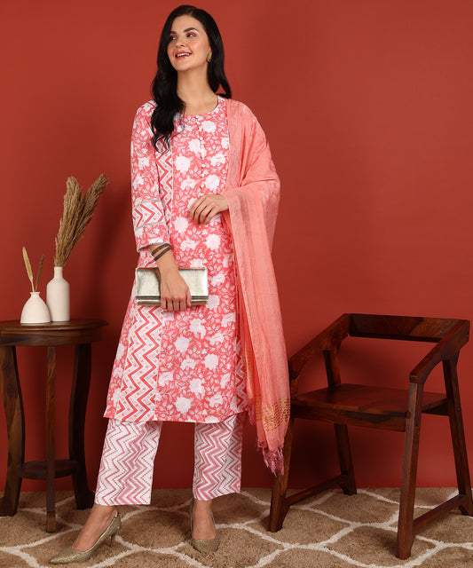FUBAR Women Kurta Pyjama Dupatta Set