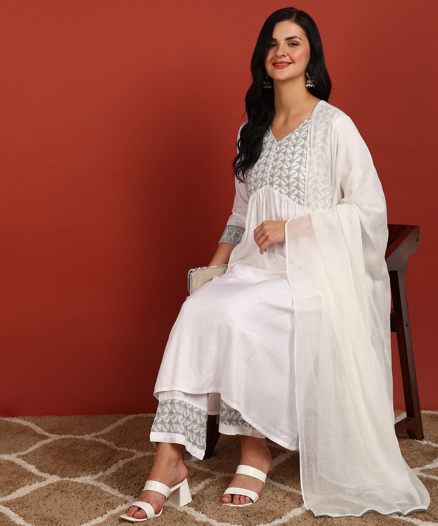FUBAR Women Kurta Pyjama Dupatta Set