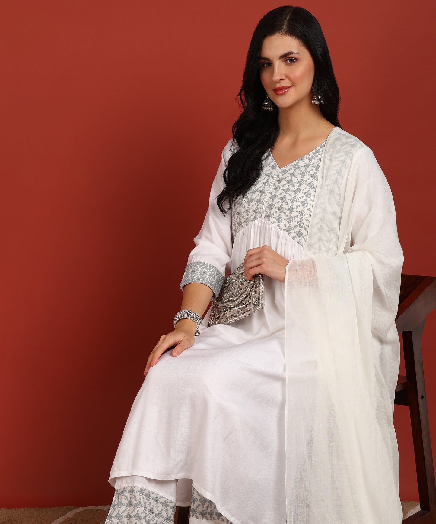 FUBAR Women Kurta Pyjama Dupatta Set