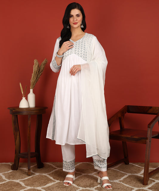 FUBAR Women Kurta Pyjama Dupatta Set