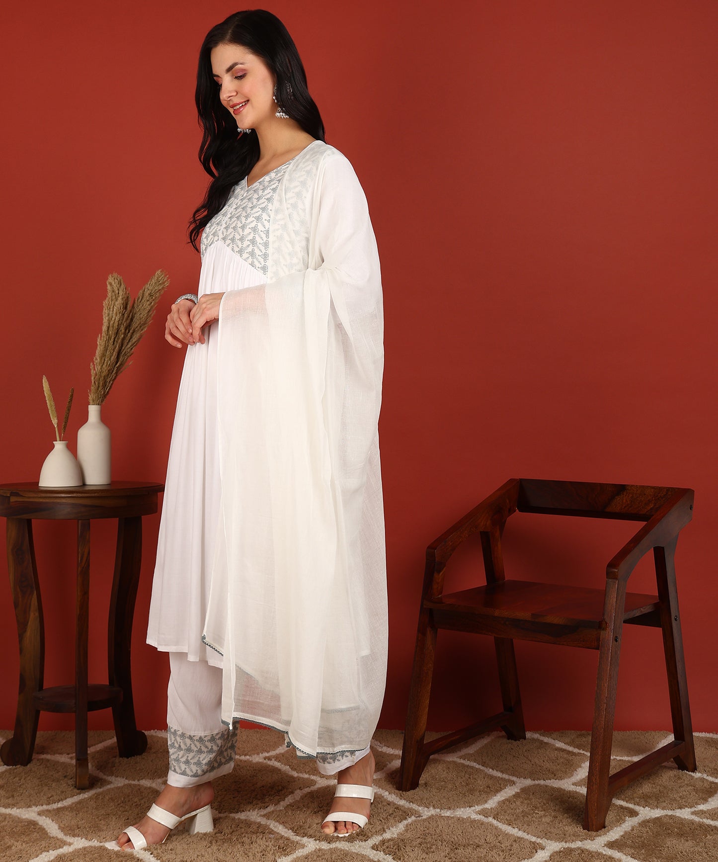 FUBAR Women Kurta Pyjama Dupatta Set