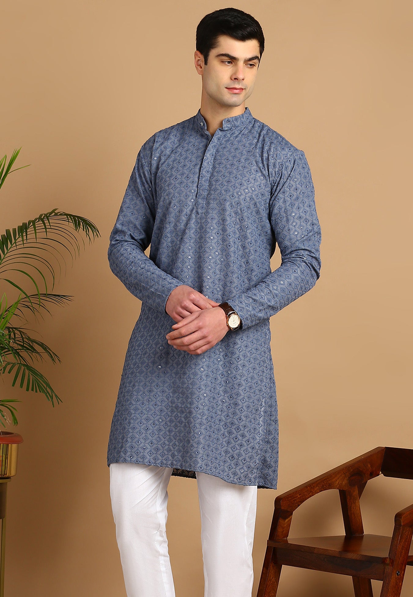 Embroidered Straight Kurta