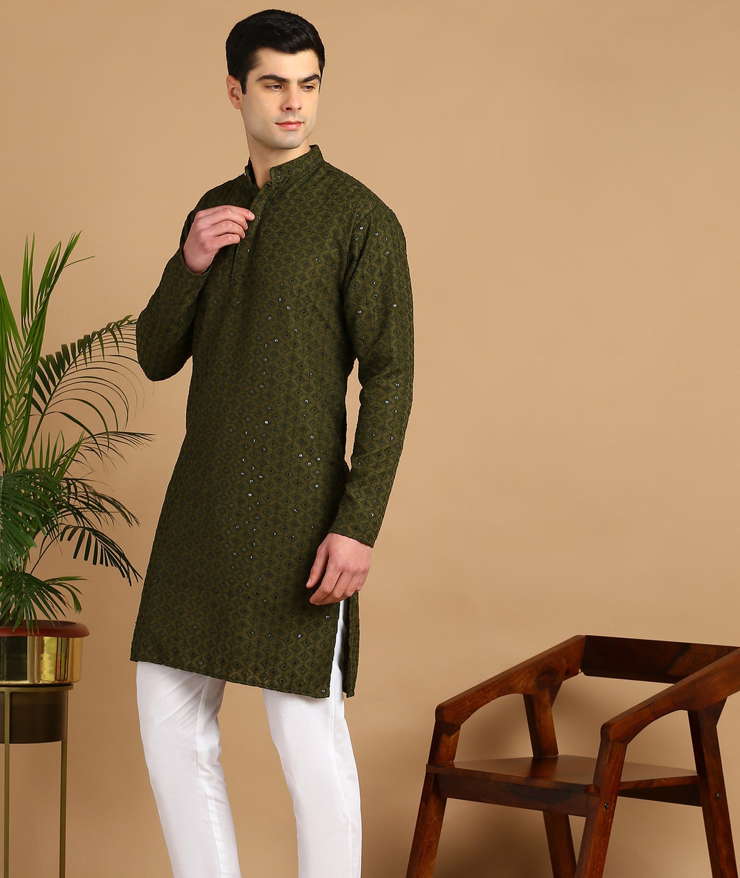 Embroidered Straight Kurta