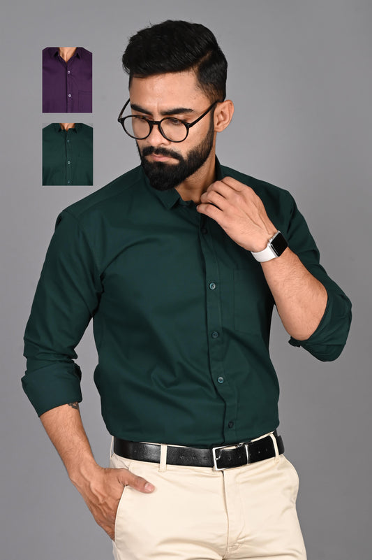 Men Solid Casual Multicolor Shirt