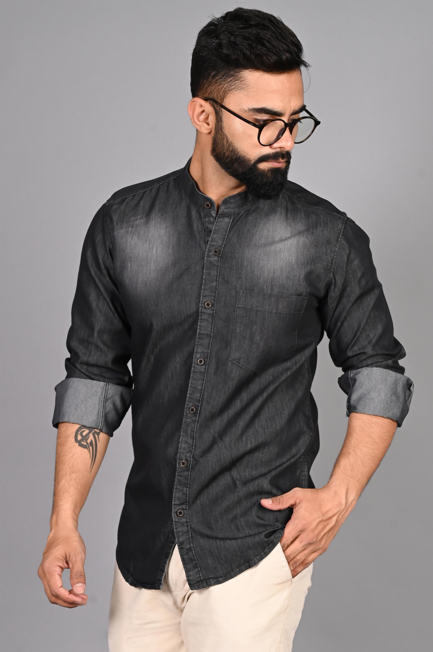 Men Solid Casual Shirt