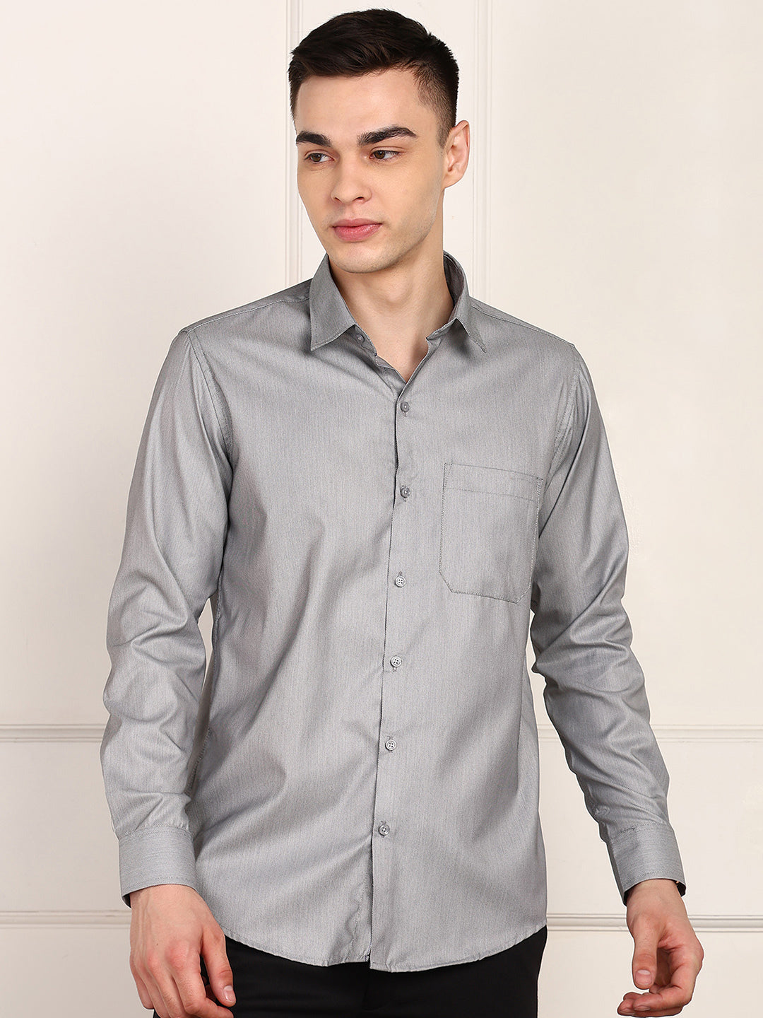 Men Self Design Formal Shirt