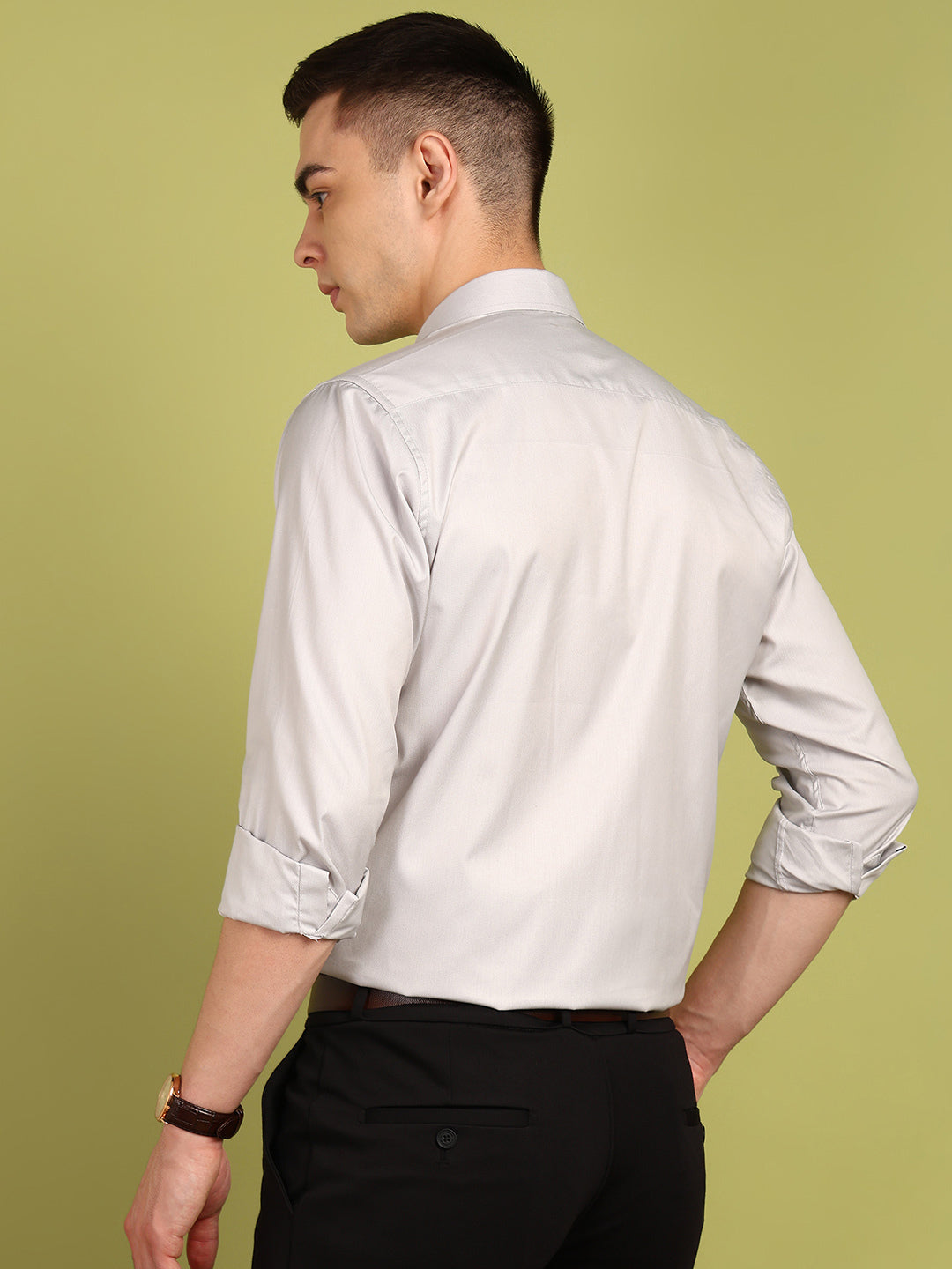 Men Self Design Formal Shirt