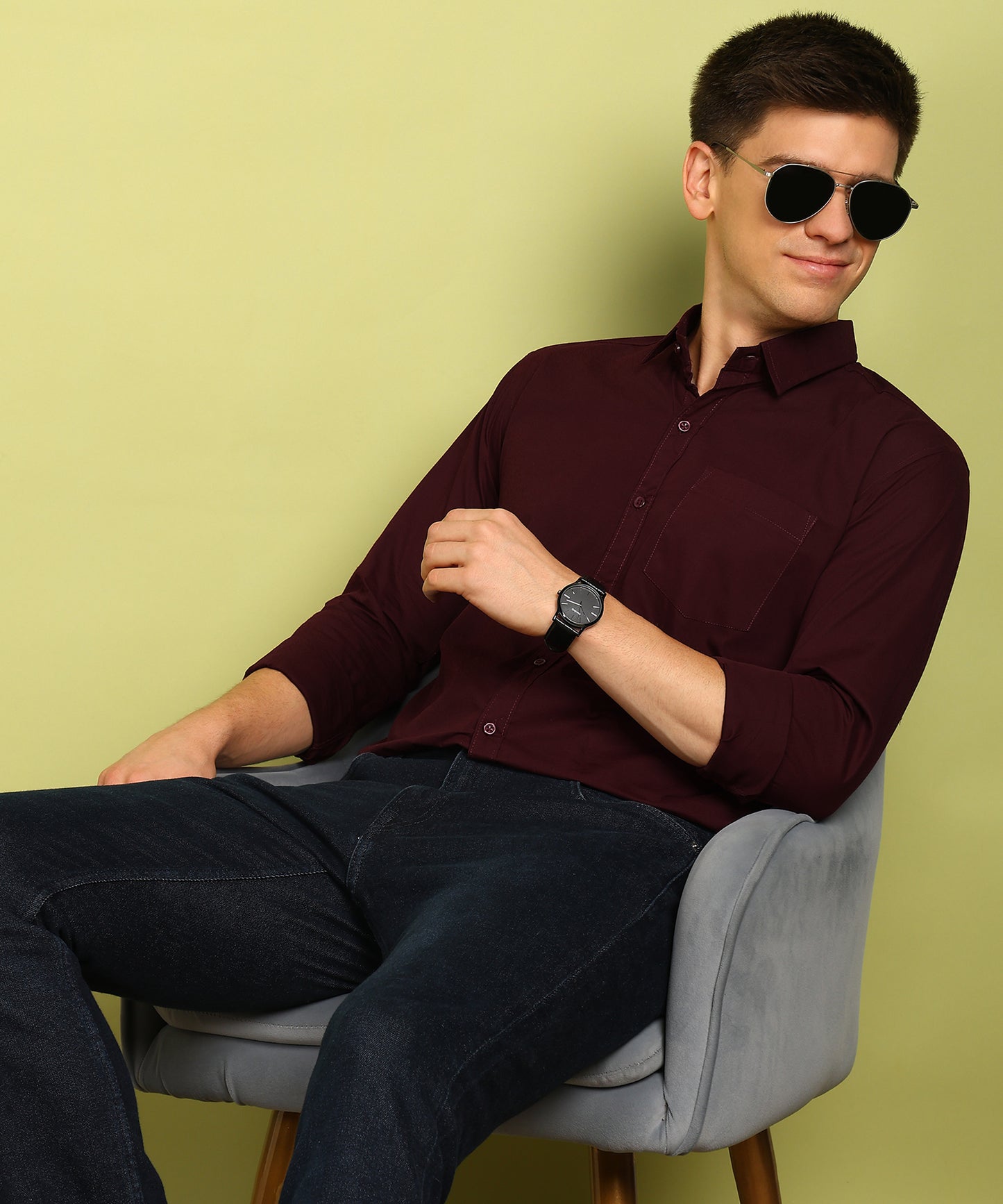 Men Solid Casual Shirt