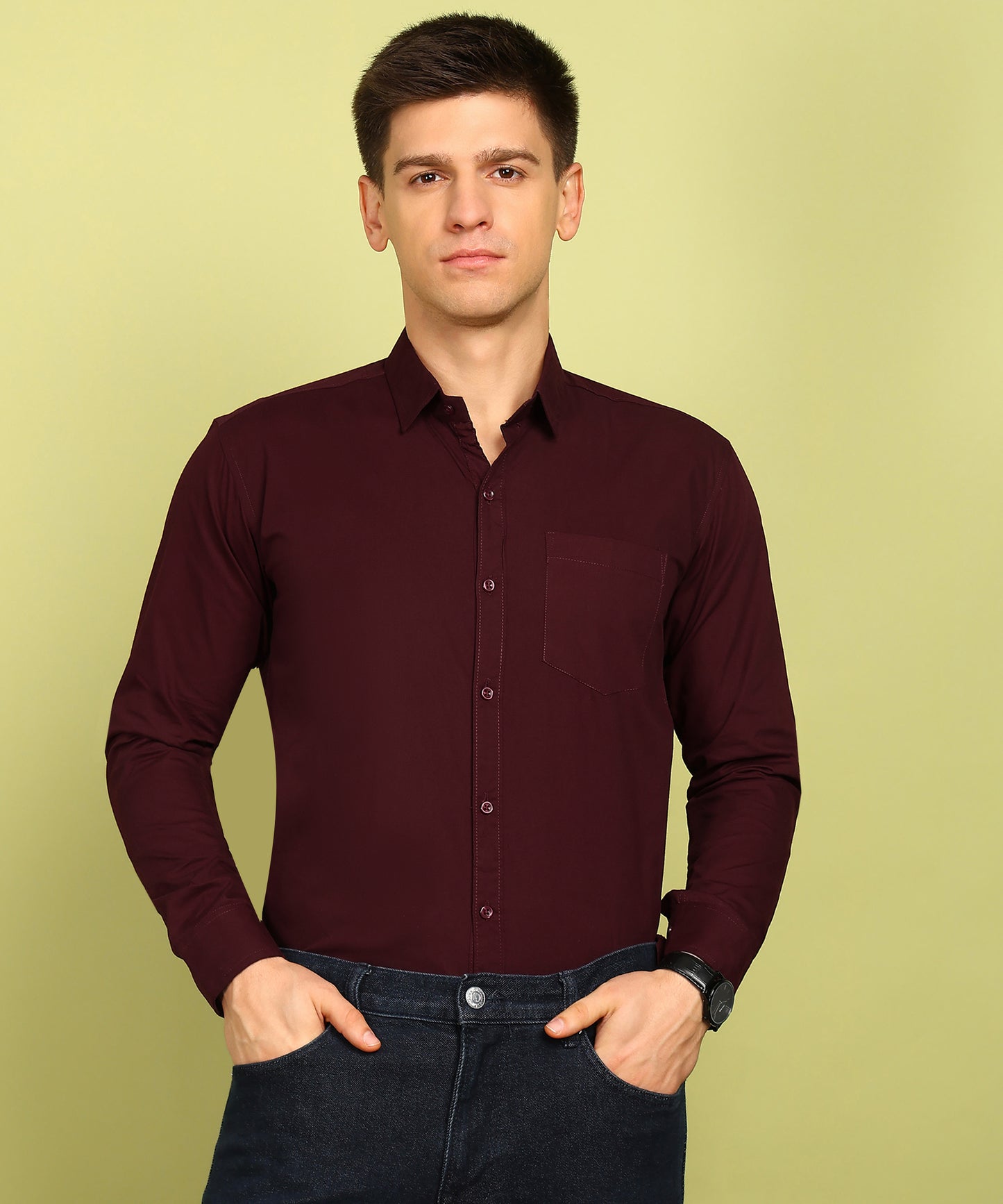 Men Solid Casual Shirt