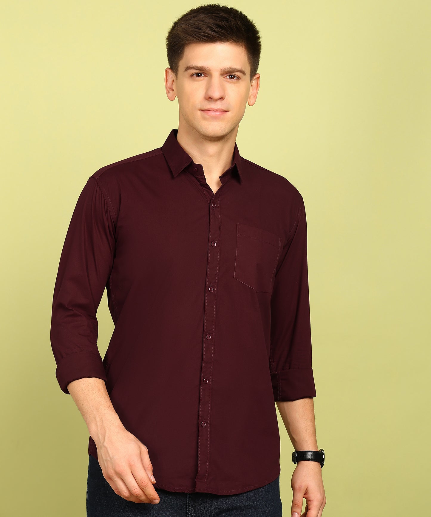 Men Solid Casual Shirt