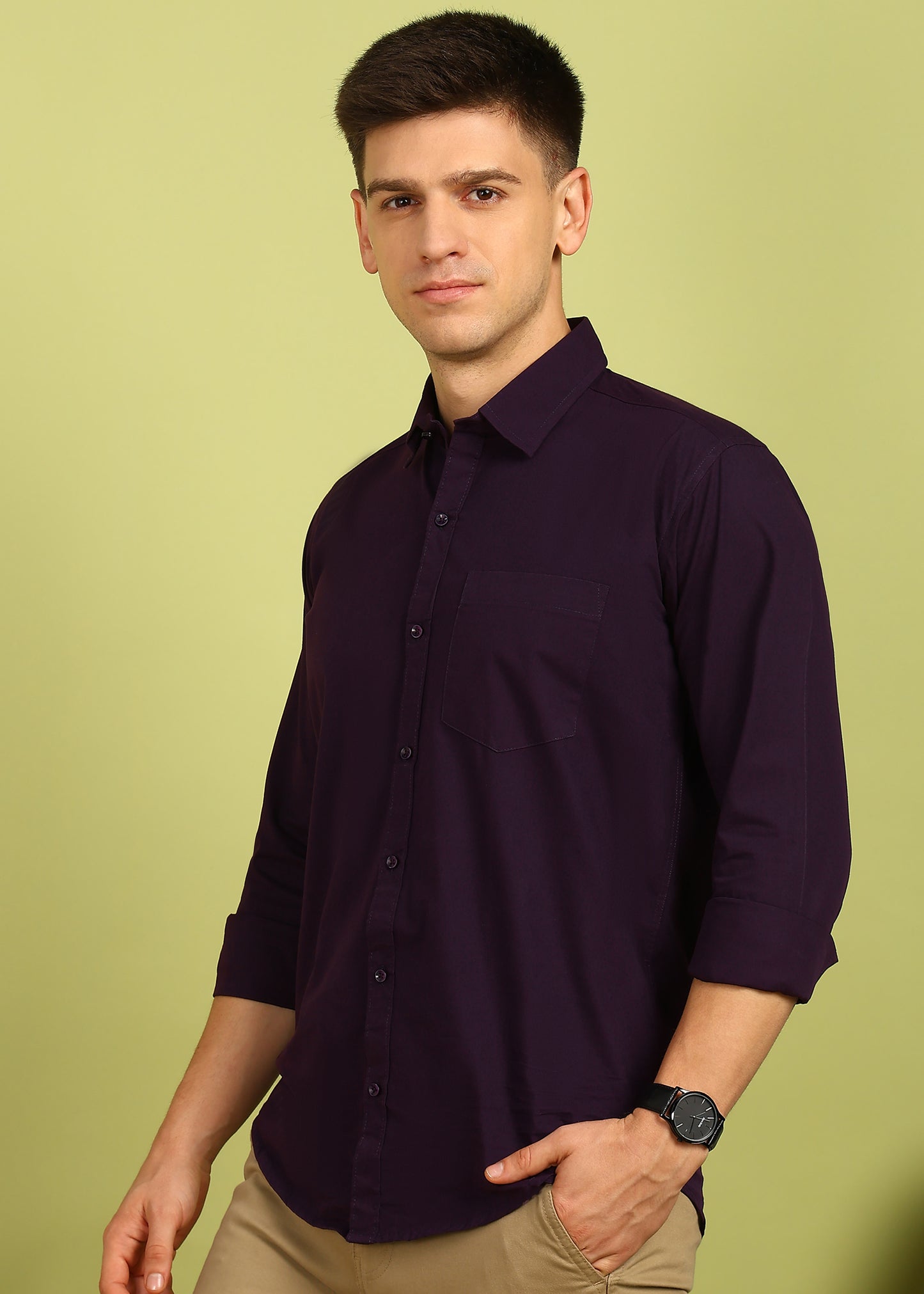 Men Solid Casual Shirt