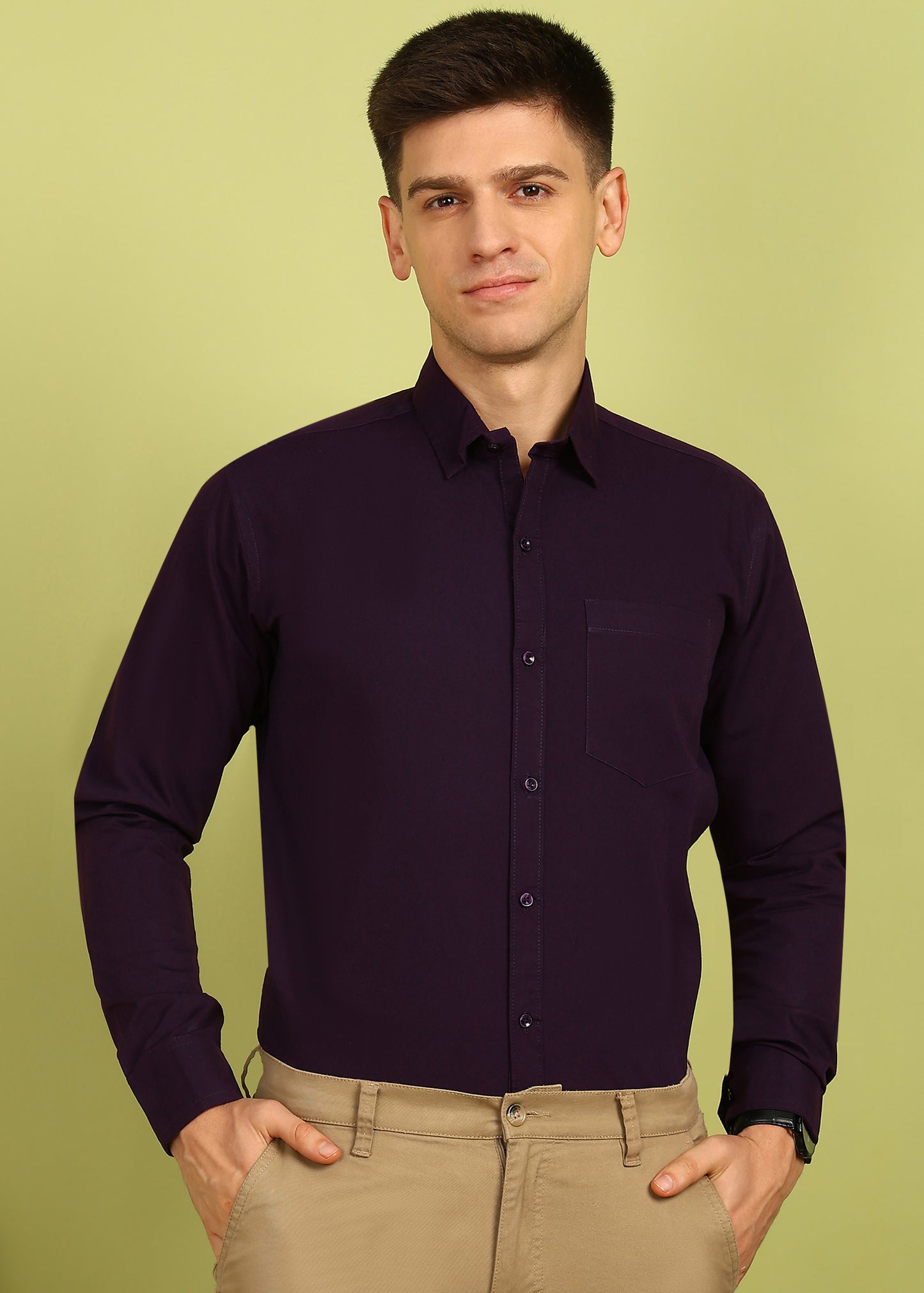Men Solid Casual Shirt