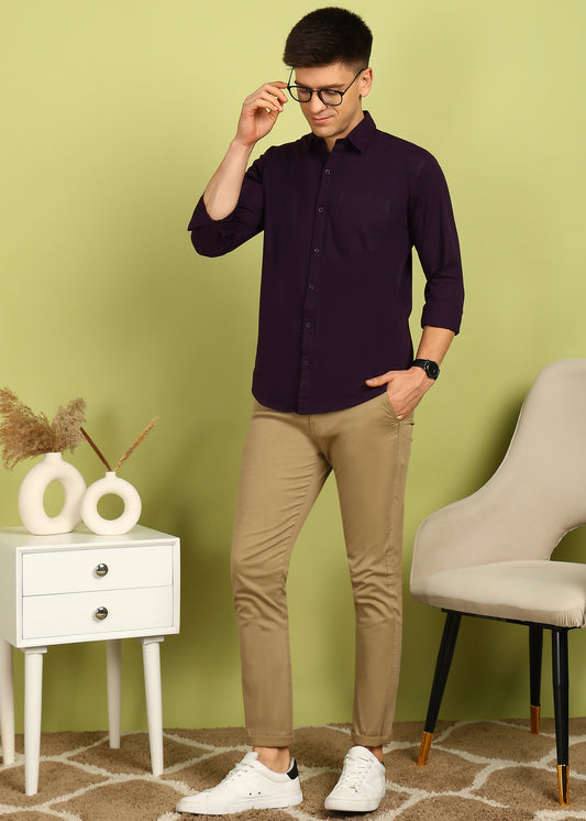 Men Solid Casual Shirt