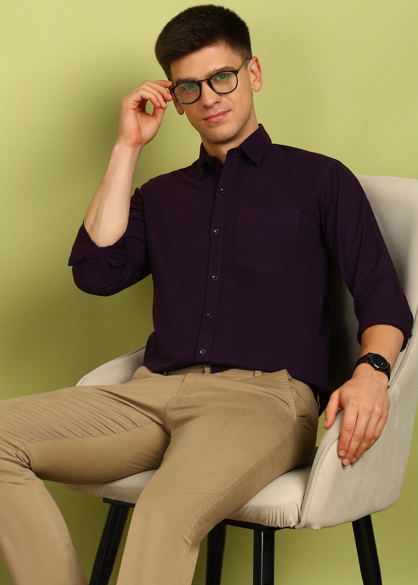Men Solid Casual Shirt