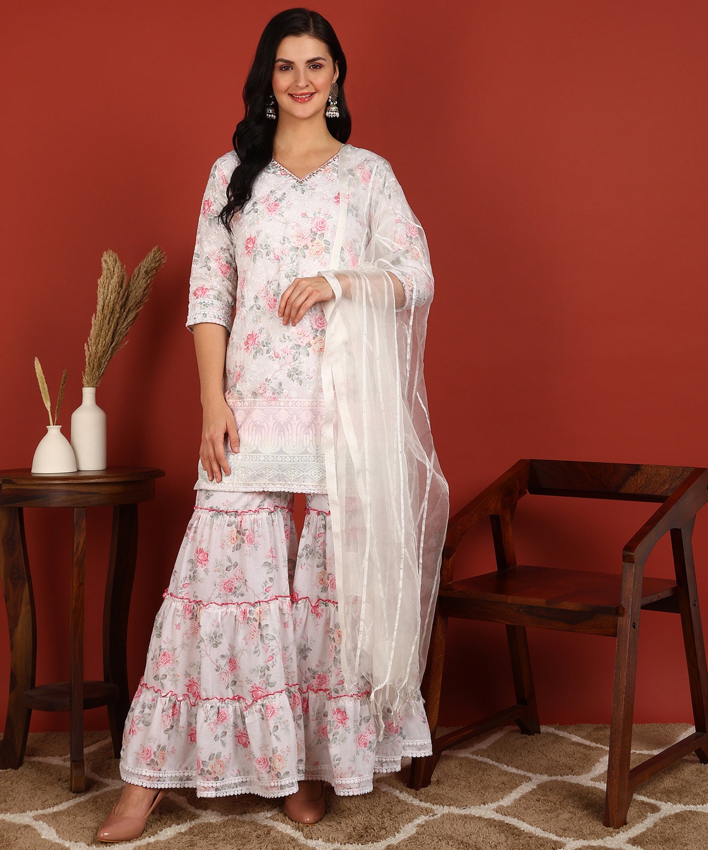 FUBAR Women Kurta Pyjama Dupatta Set