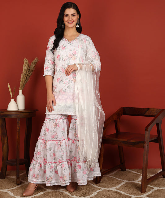 FUBAR Women Kurta Pyjama Dupatta Set