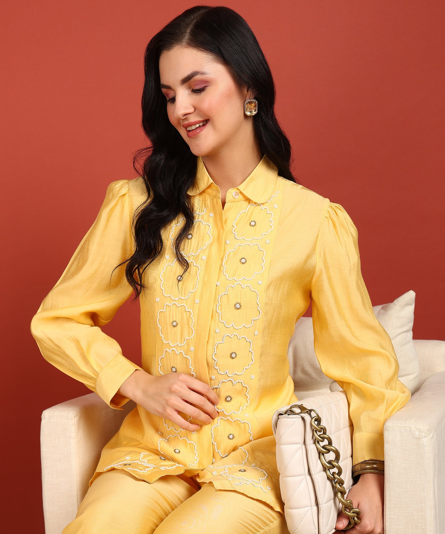 Women Shirt Pant Co-ords Set