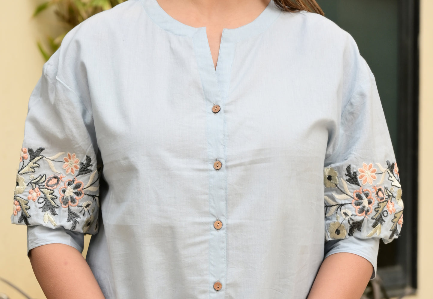 FUBAR Casual Embroidered Women Top