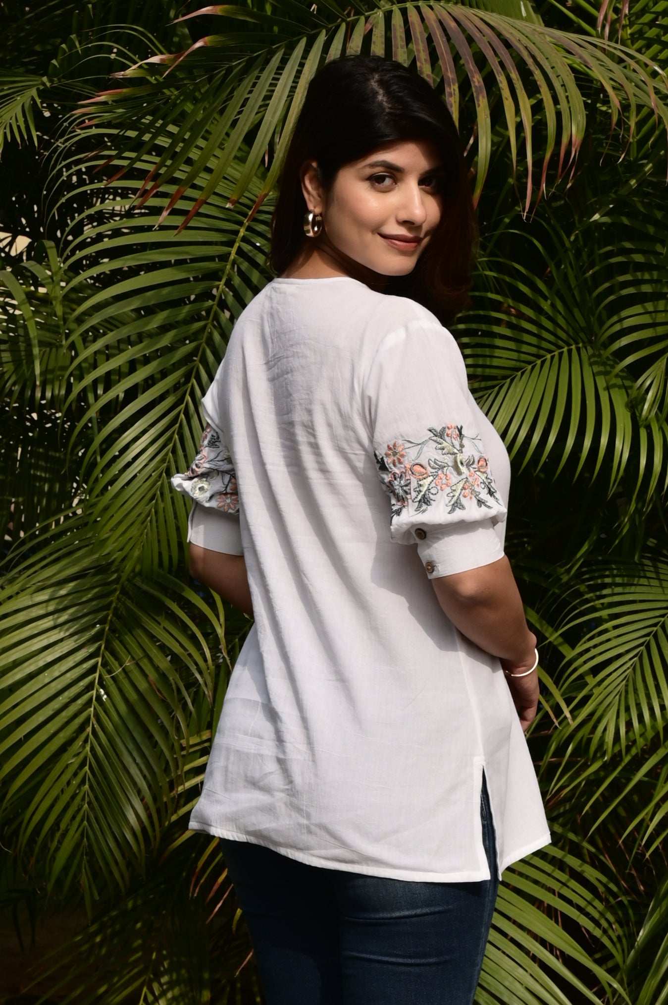 FUBAR Casual Embroidered Women Top