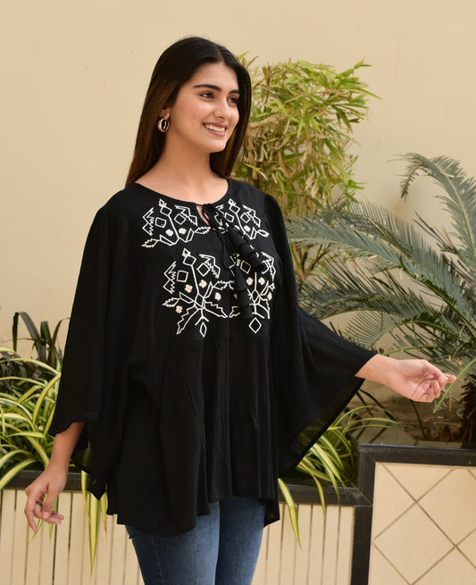 FUBAR Casual Embroidered Women Top
