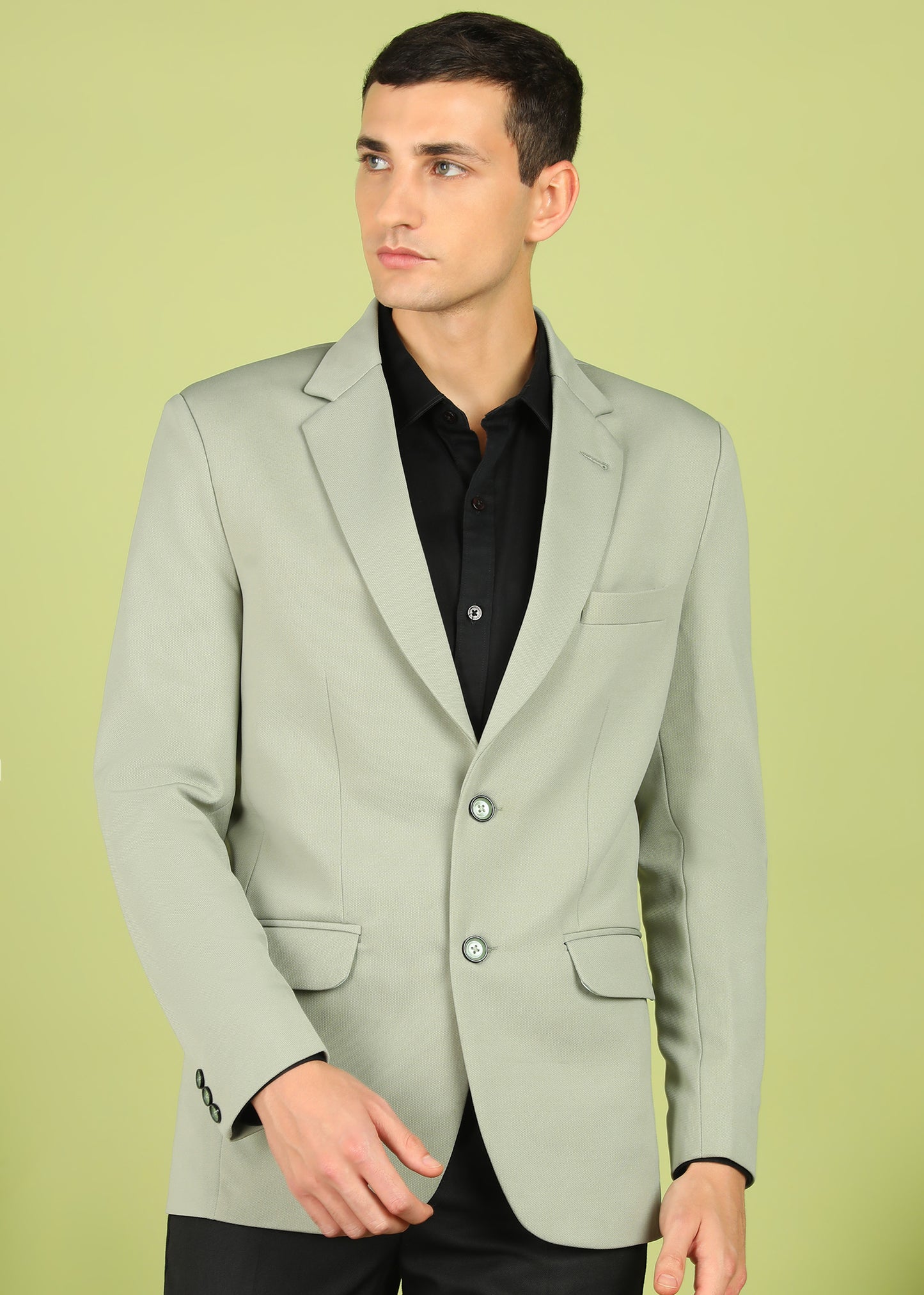 Solid Single Breasted Party Men Blazer