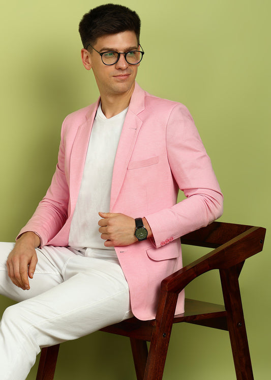 Solid Single Breasted Party Men Blazer