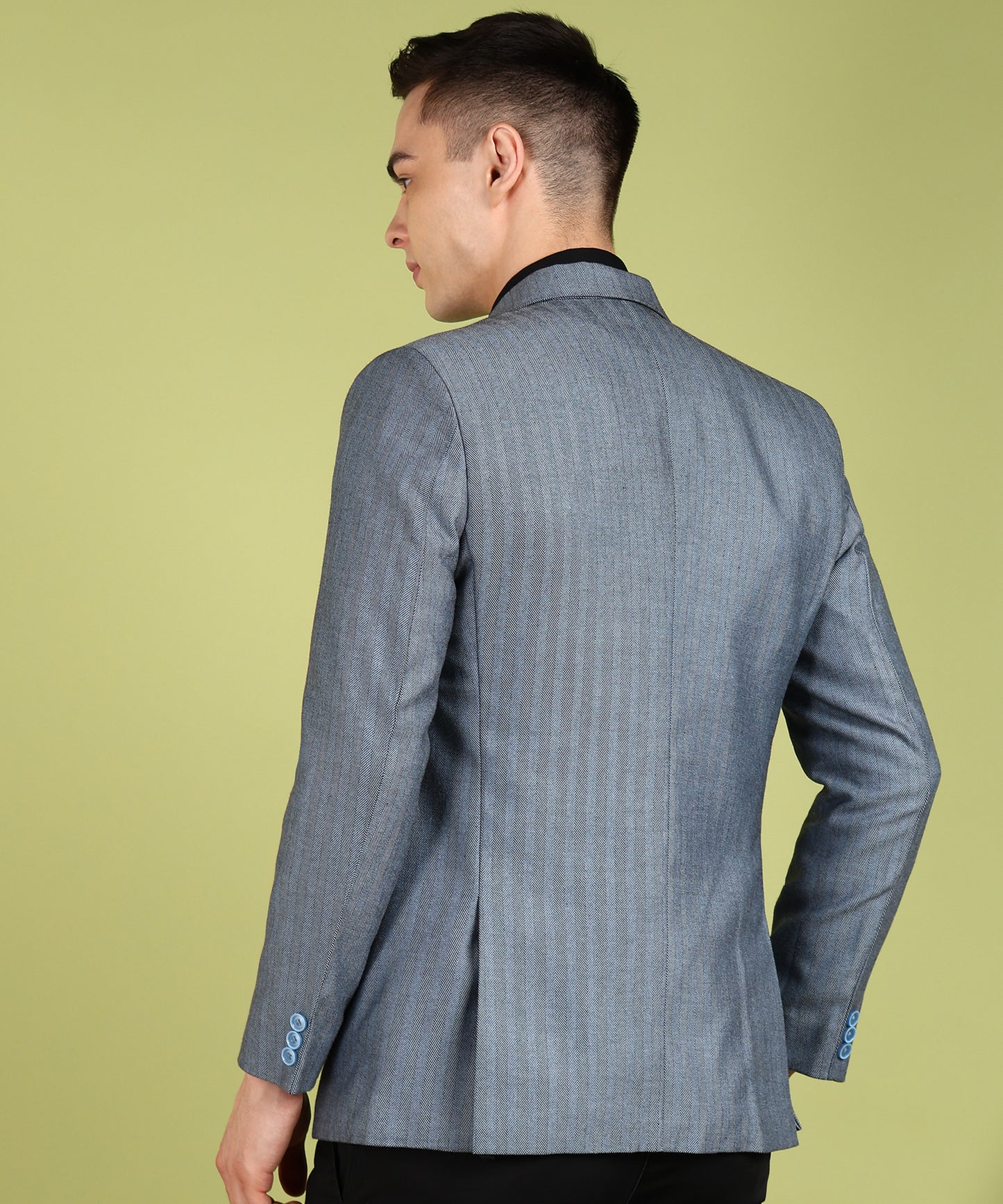 Solid Single Breasted Formal Men Blazer