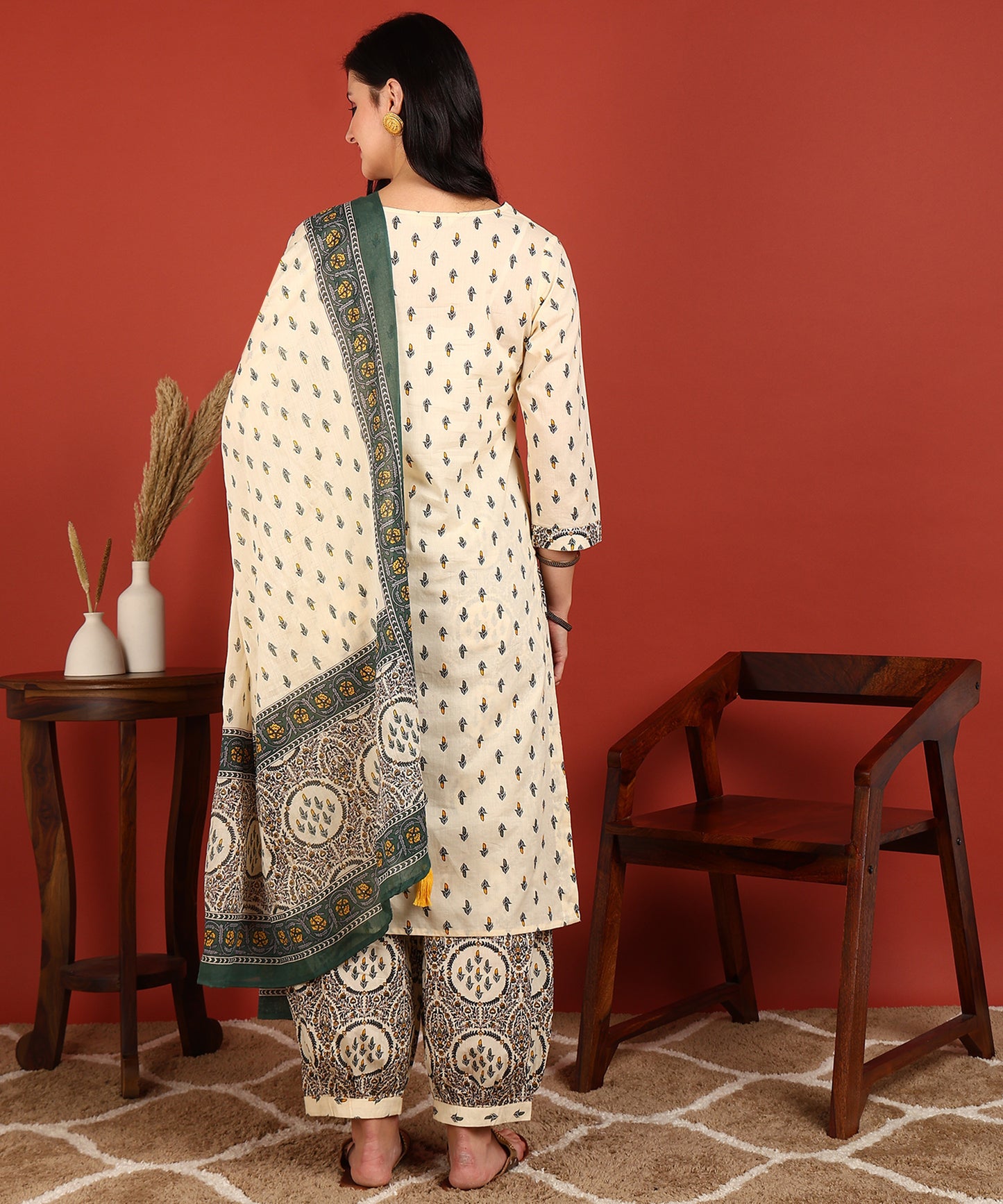FUBAR Women Kurta Pyjama Dupatta Set