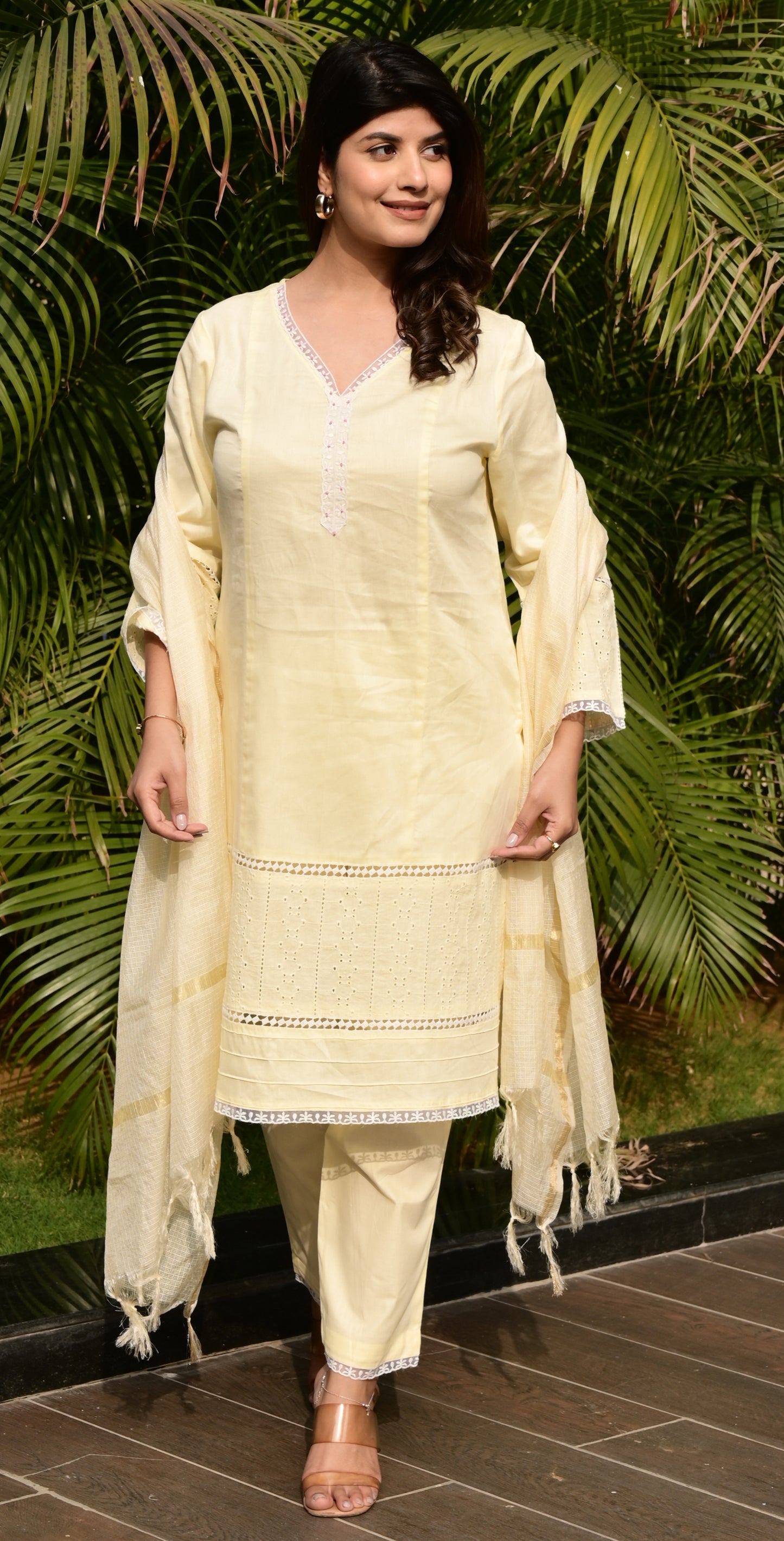 FUBAR Women Kurta Pyjama Dupatta Set
