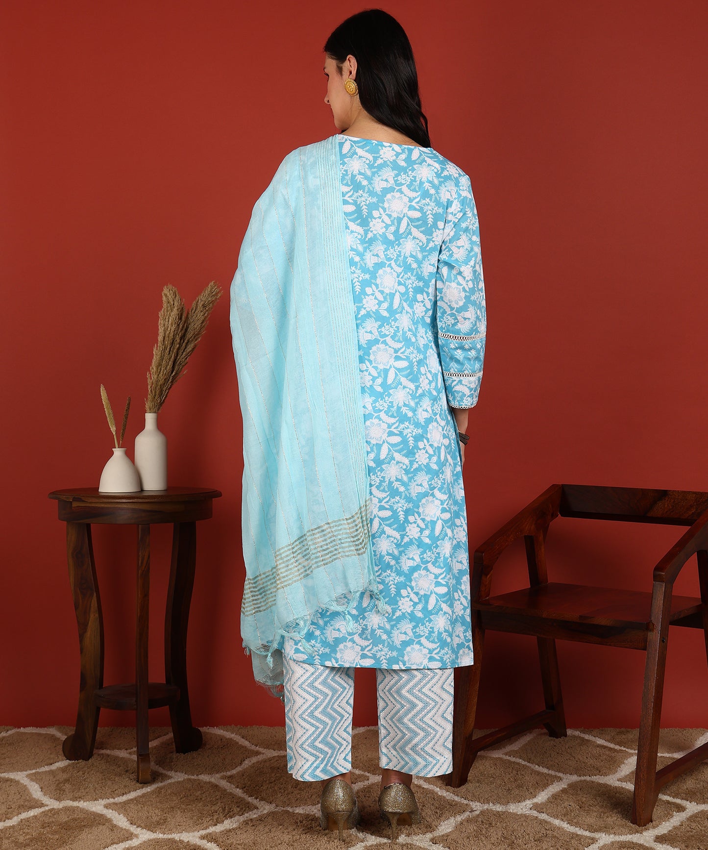 FUBAR Women Kurta Pyjama Dupatta Set