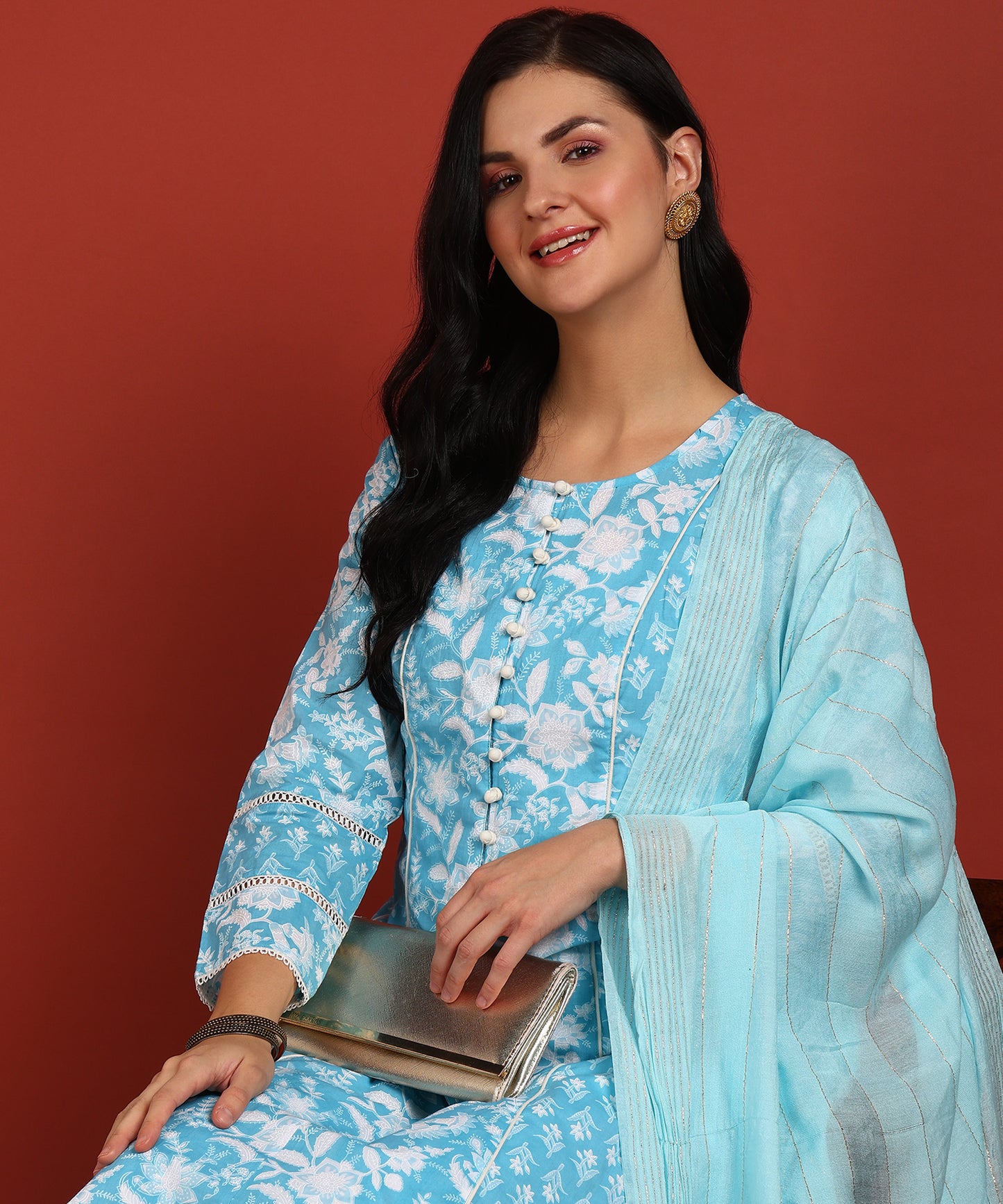 FUBAR Women Kurta Pyjama Dupatta Set