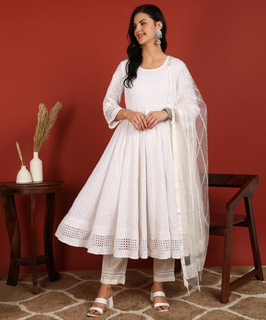FUBAR Women Kurta Pyjama Dupatta Set