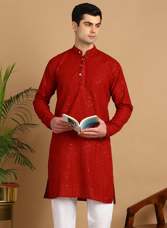 Embroidered Straight Kurta