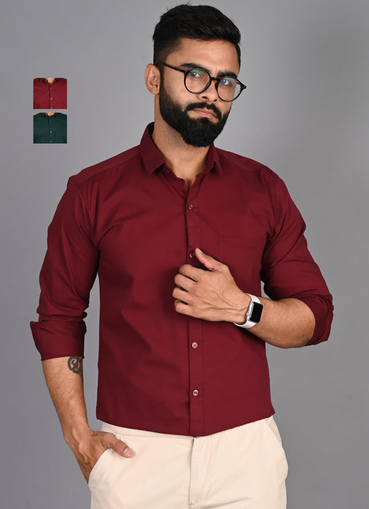 Men Solid Casual Multicolor Shirt