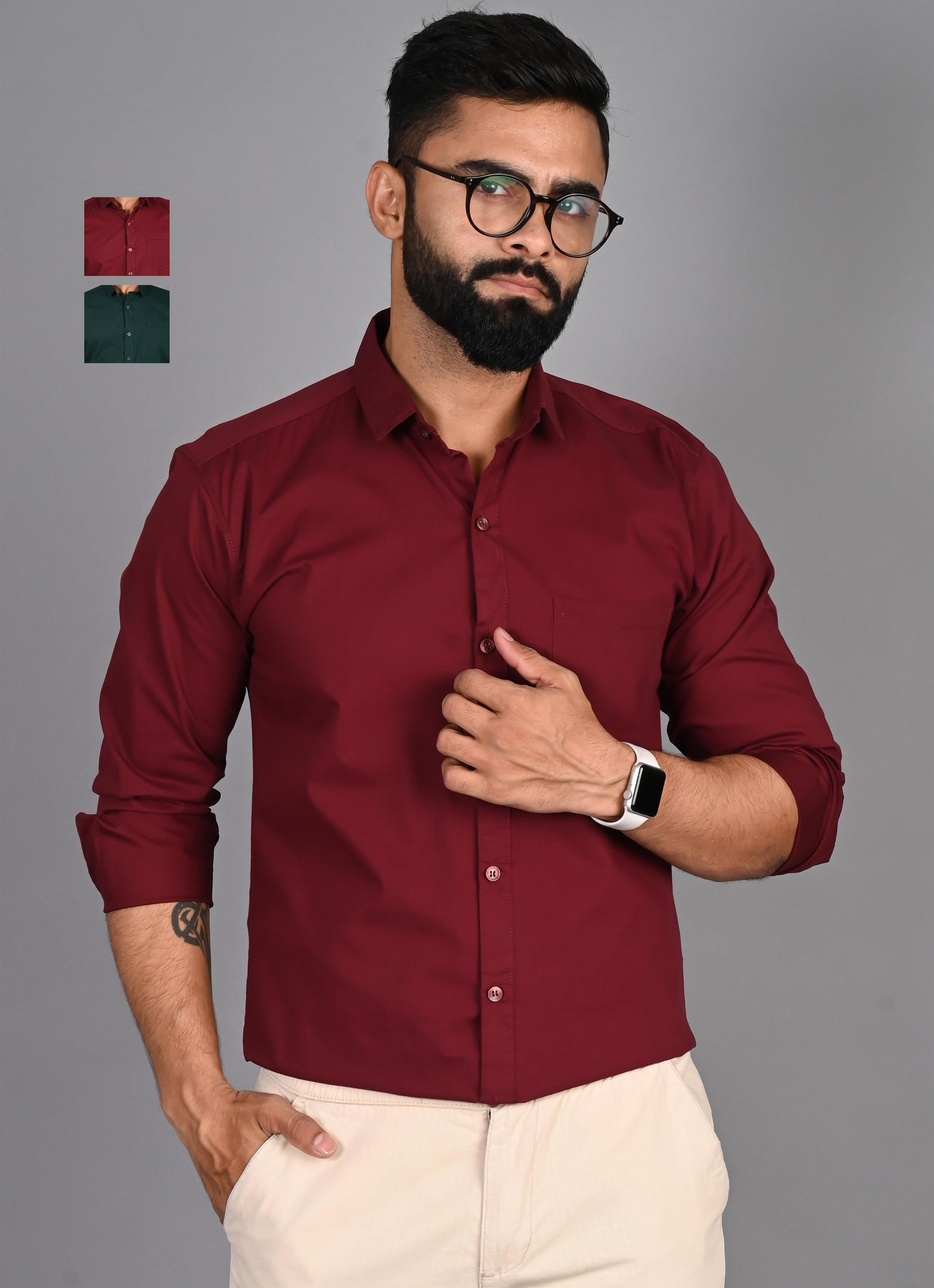 Men Solid Formal Multicolor Shirt (Pack of 2)