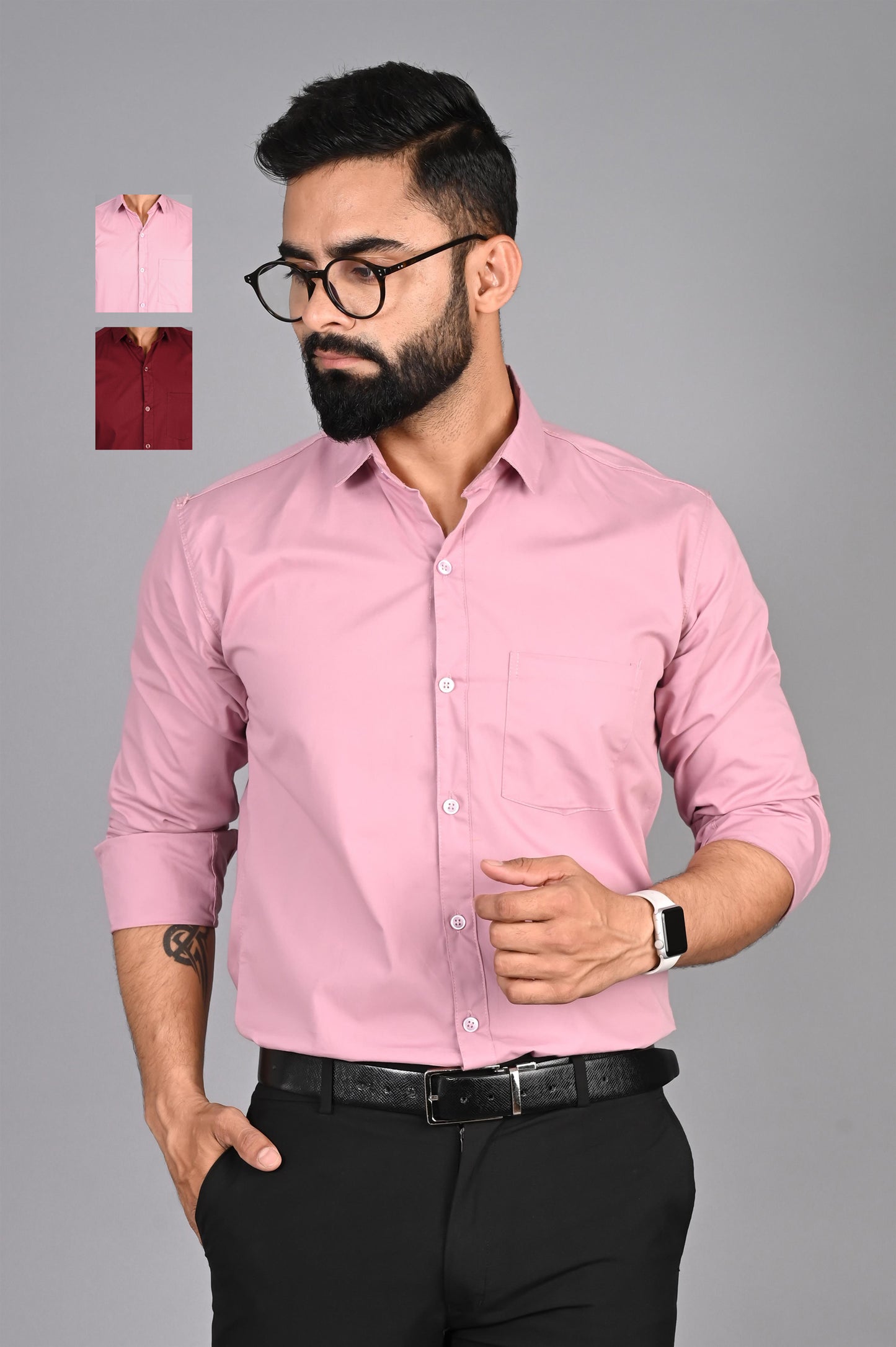 Men Solid Formal Multicolor Shirt (Pack of 2)