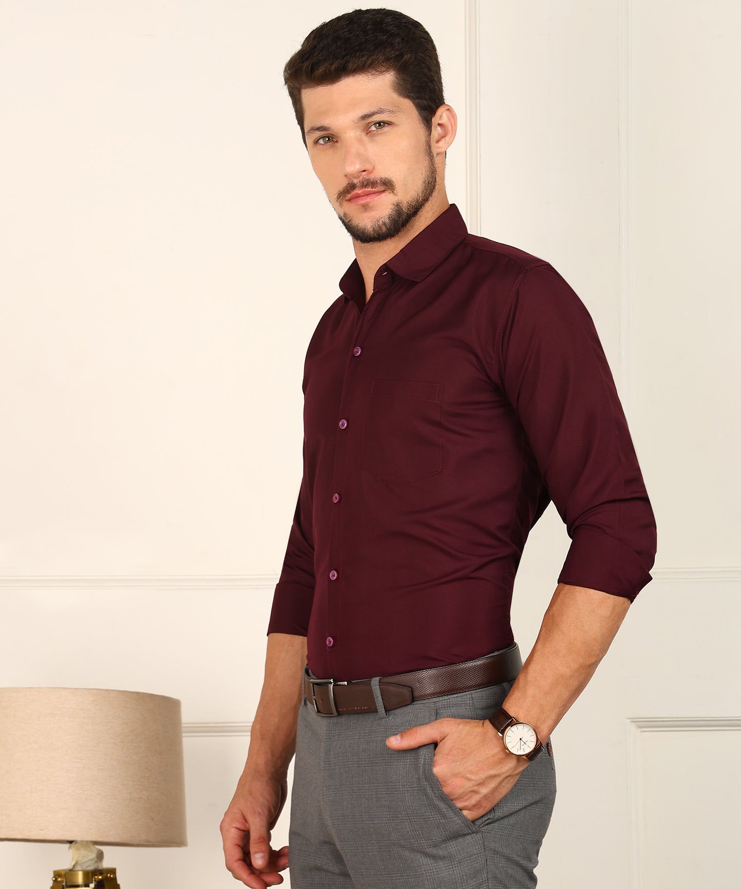 Men Solid Formal Shirt
