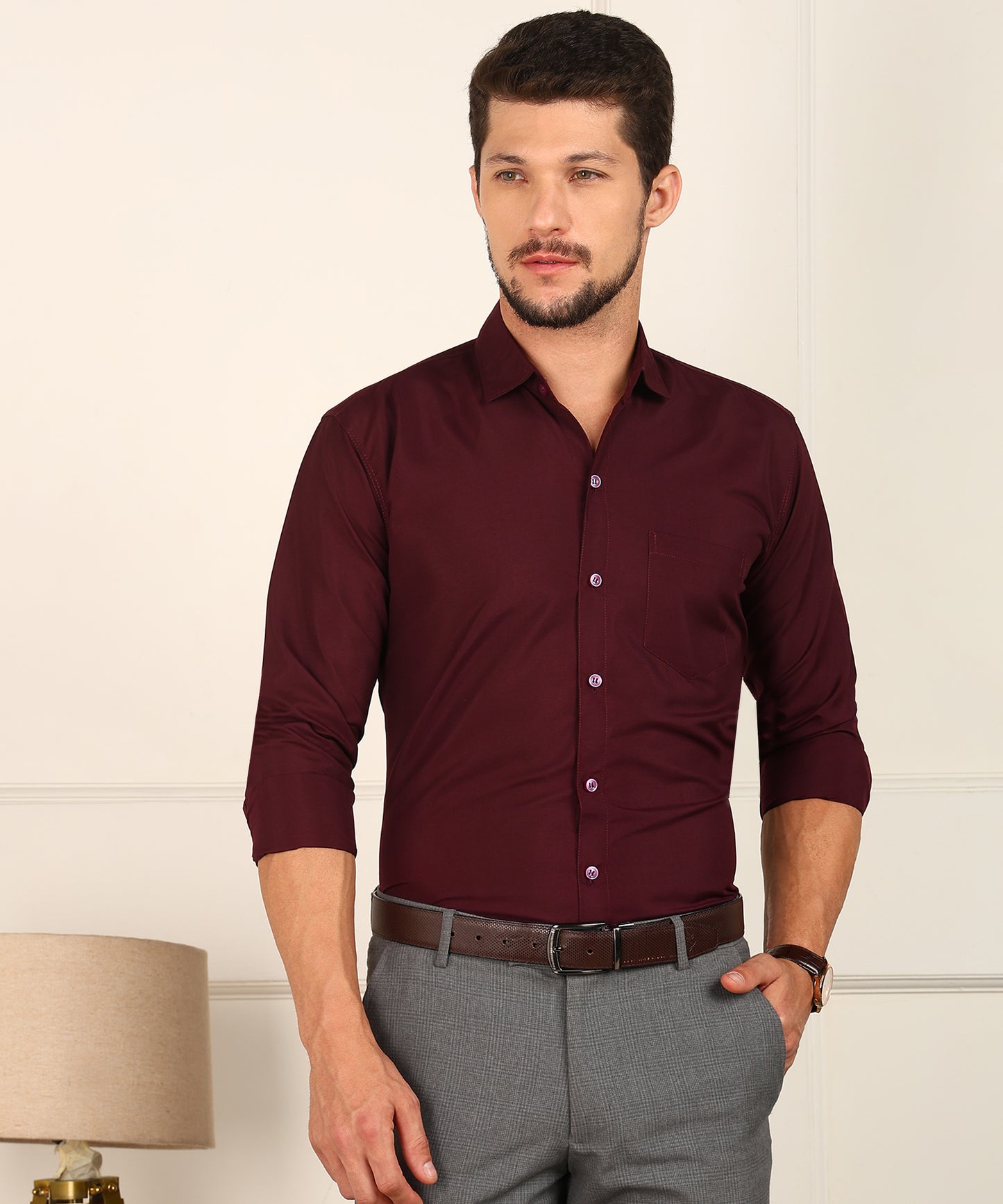 Men Solid Formal Shirt