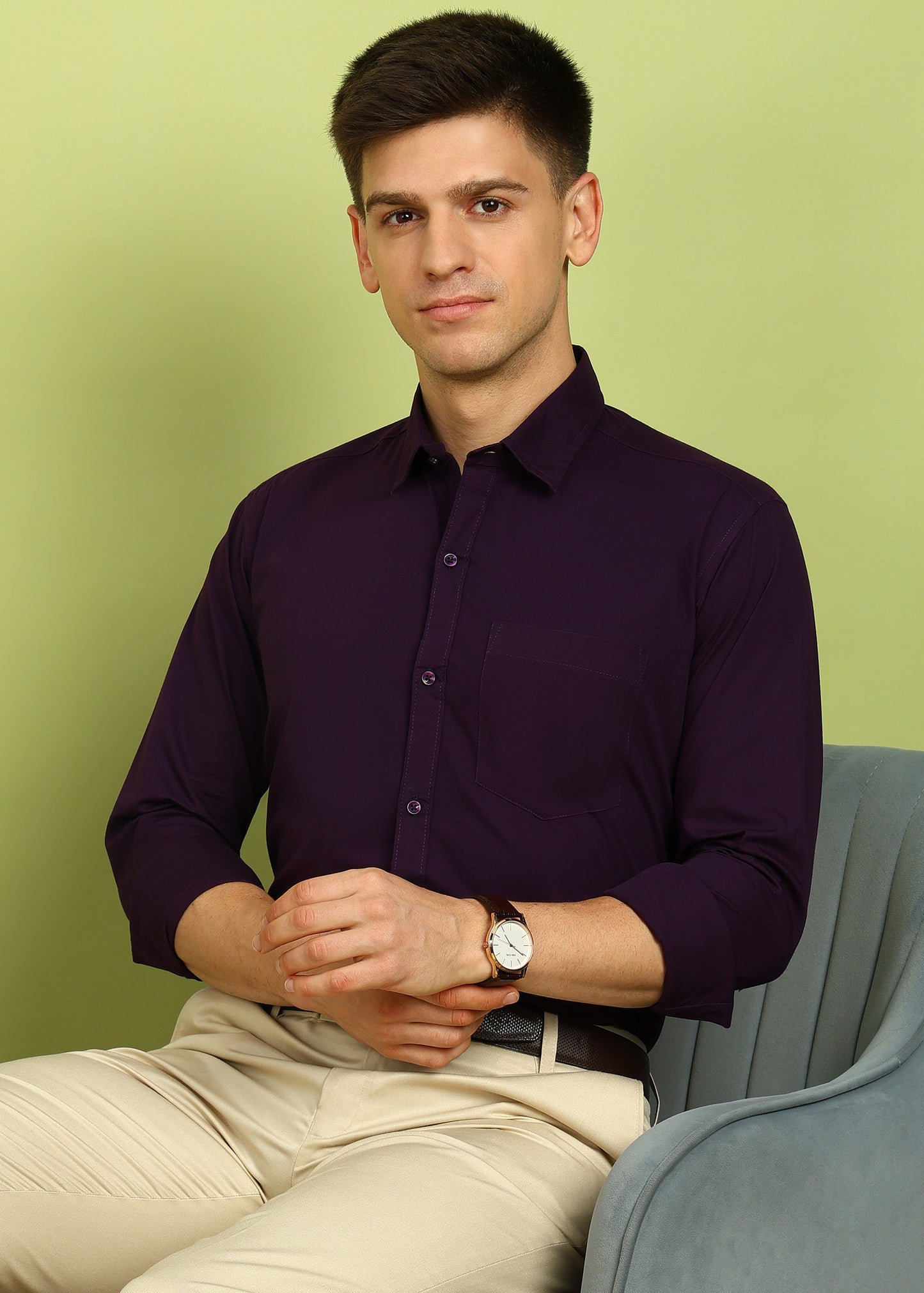 Men Solid Formal Shirt